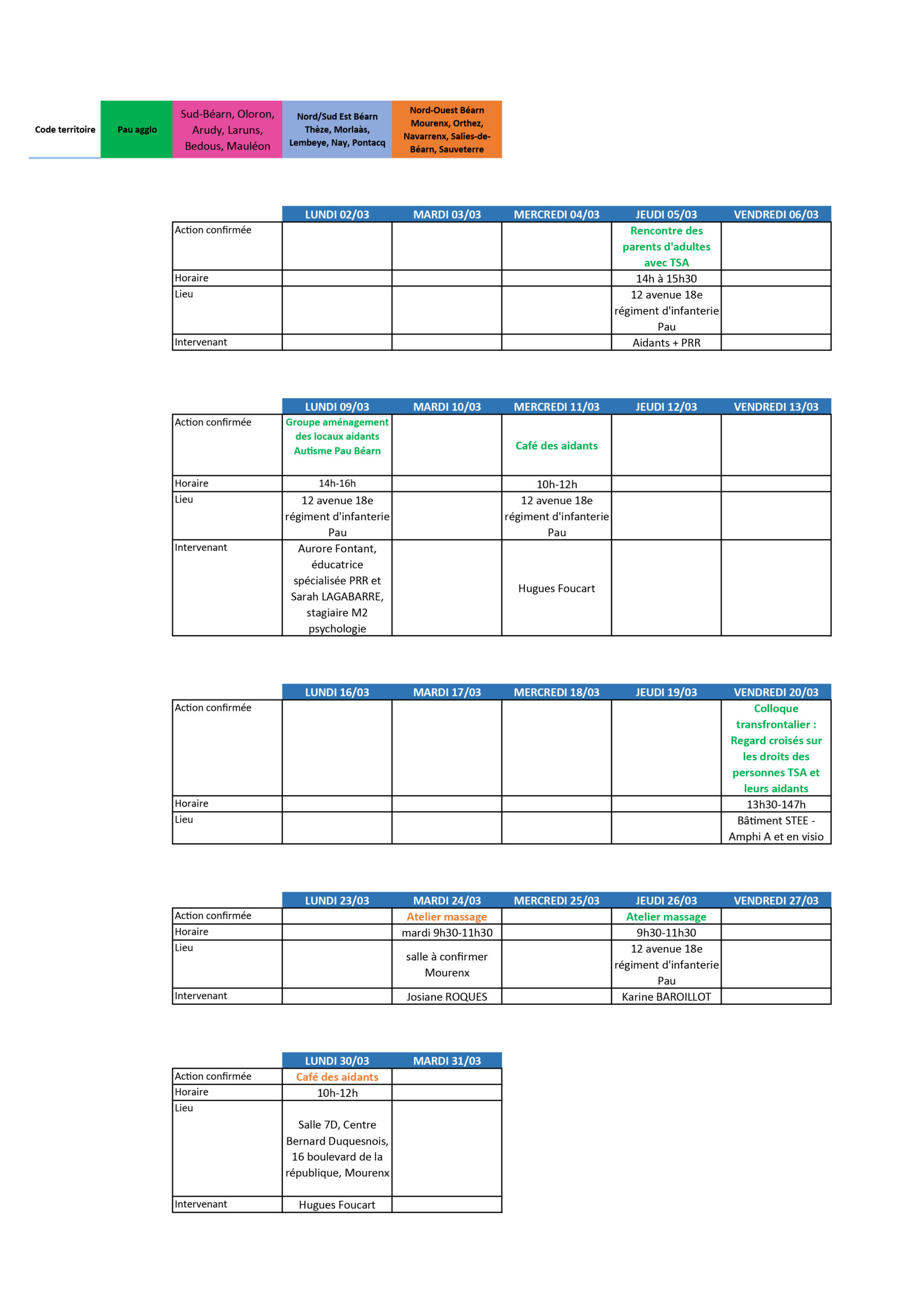 Affiche programme Mars 2026